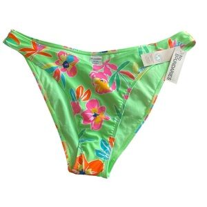 No Boundaries Green Bikini Bottoms with Floral  Size XXL